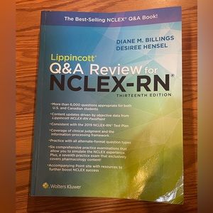Lipincott Q&A Review for NCLEX-RN nursing book (Wolters Kluwer 13th edition)